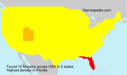 Surname Muzeka in USA
