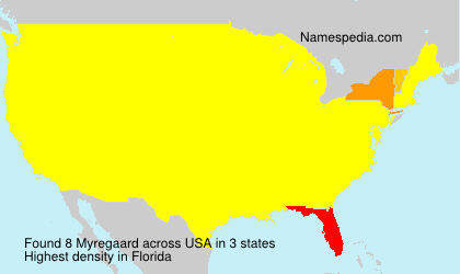 Surname Myregaard in USA