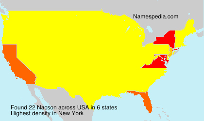 Surname Nacson in USA