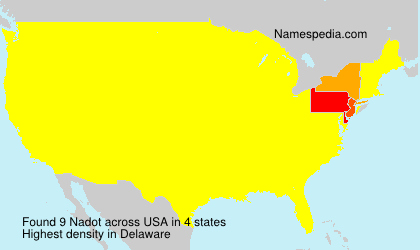 Surname Nadot in USA