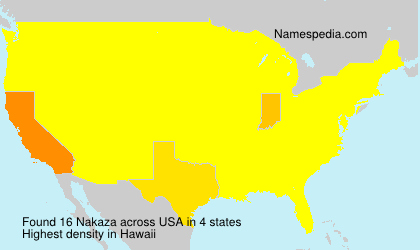 Surname Nakaza in USA
