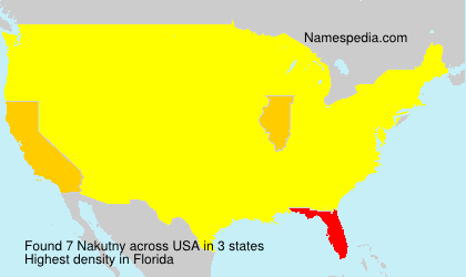 Surname Nakutny in USA