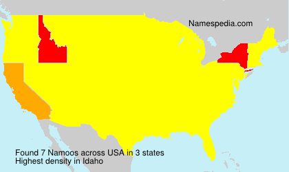Surname Namoos in USA
