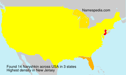 Surname Naryshkin in USA