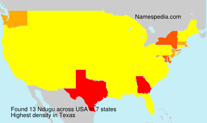 Surname Ndugu in USA
