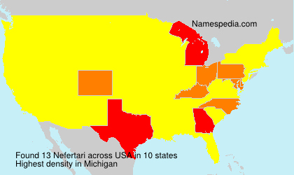 Surname Nefertari in USA