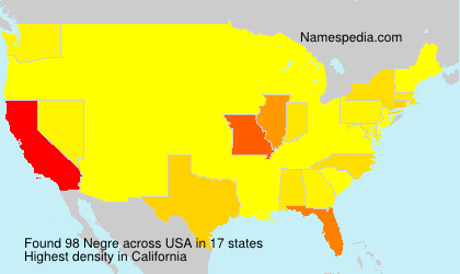 Surname Negre in USA