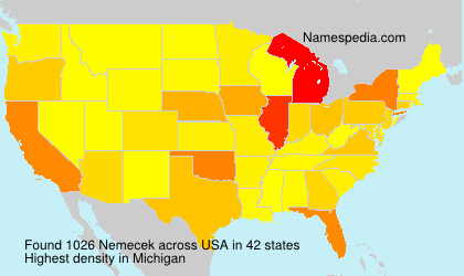 Surname Nemecek in USA