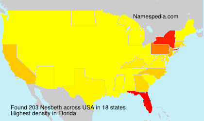 Surname Nesbeth in USA
