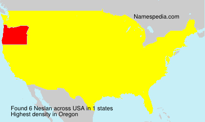 Surname Neslan in USA
