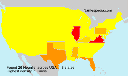 Surname Neunlist in USA