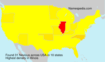 Surname Nevious in USA