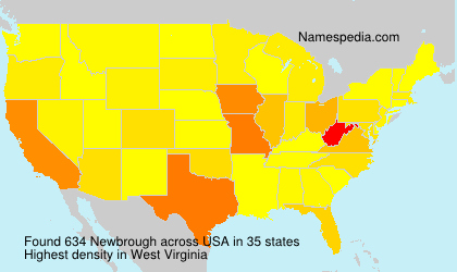 Surname Newbrough in USA