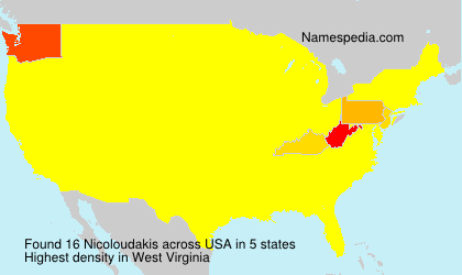 Surname Nicoloudakis in USA