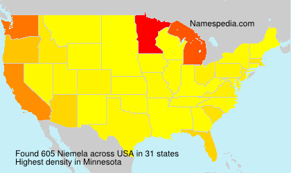 Surname Niemela in USA