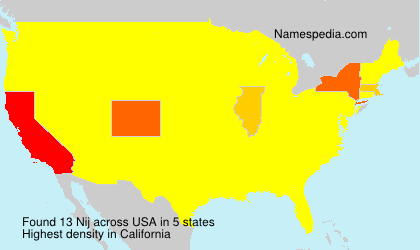 Surname Nij in USA