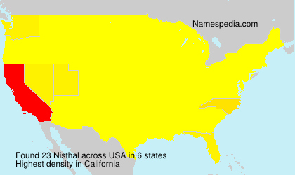 Surname Nisthal in USA