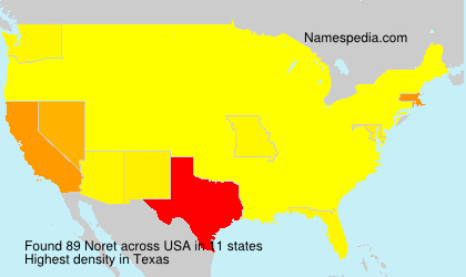 Surname Noret in USA