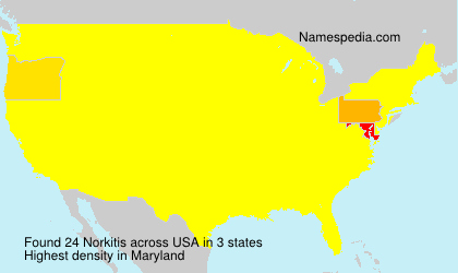 Surname Norkitis in USA