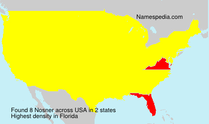 Surname Nosner in USA