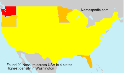 Surname Nossum in USA
