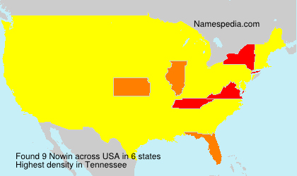 Surname Nowin in USA