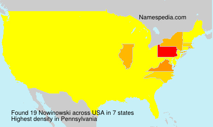 Surname Nowinowski in USA