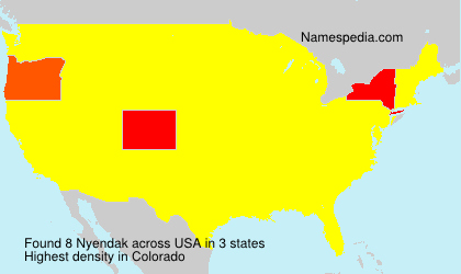 Surname Nyendak in USA