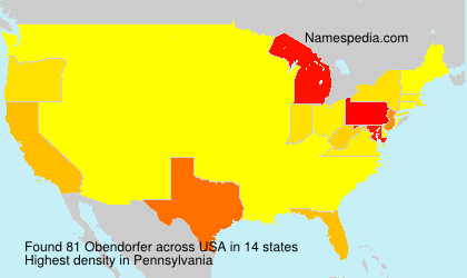 Surname Obendorfer in USA
