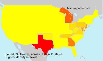 Surname Obianwu in USA