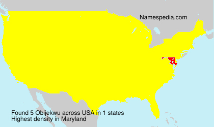 Surname Obijekwu in USA