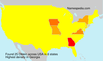 Surname Oblein in USA