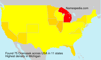 Surname Ocenasek in USA