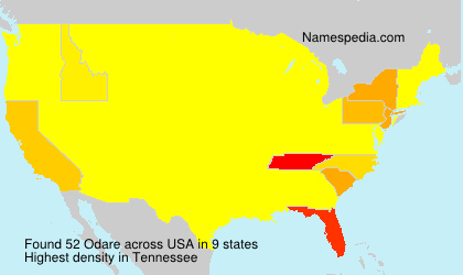 Surname Odare in USA
