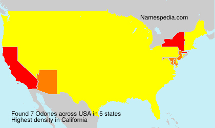 Surname Odones in USA