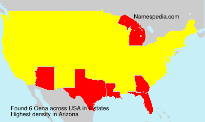 Surname Oena in USA