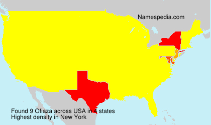 Surname Ofiaza in USA