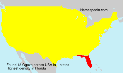 Surname Ogaza in USA