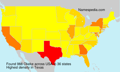 Surname Okeke in USA
