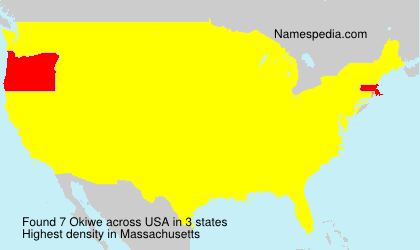 Surname Okiwe in USA