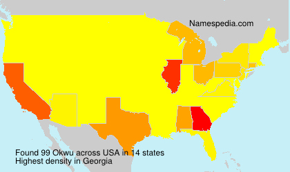 Surname Okwu in USA
