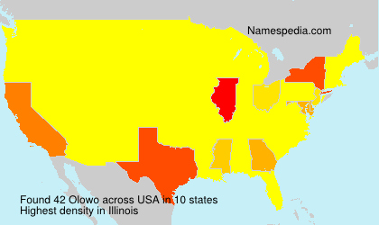 Surname Olowo in USA