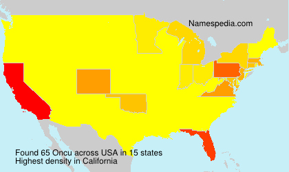 Surname Oncu in USA