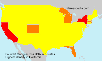 Surname Onnig in USA