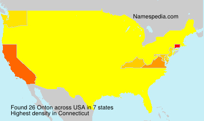 Surname Onton in USA