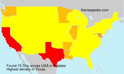 Surname Ony in USA