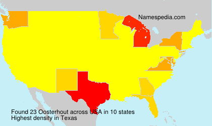 Surname Oosterhout in USA