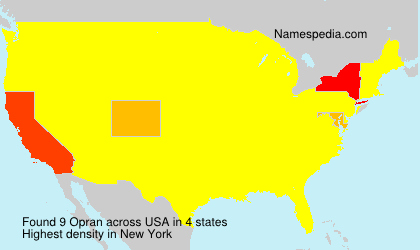 Surname Opran in USA