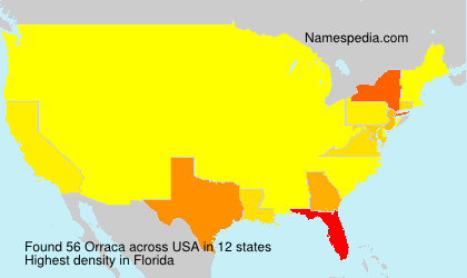 Surname Orraca in USA