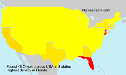 Surname Orriols in USA